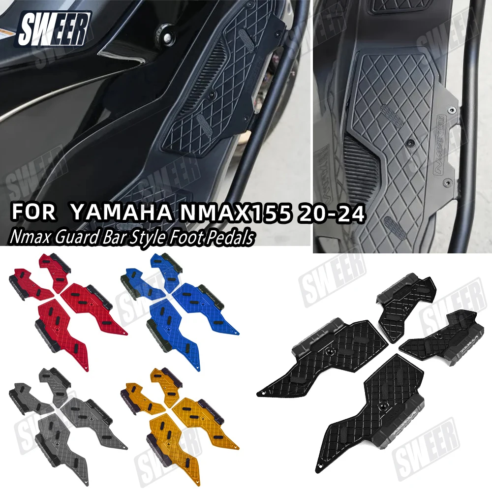 

Motorcycle Footrest Step Footboard Fit For Yamaha NMAX155 2020-2024 Anti Wrestling Footpads Pedal Plate Foot Pegs Accessories