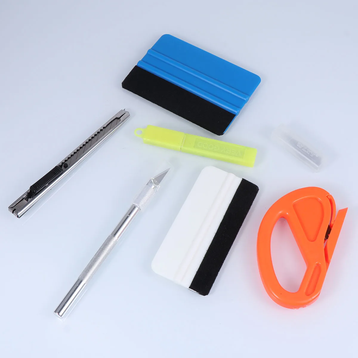 

7pcs Vinyl Film Tool Auto Window Tint Tools Wrapping Scraper Squeegee Cutter Carbon Fiber Magnetic Stick Professional