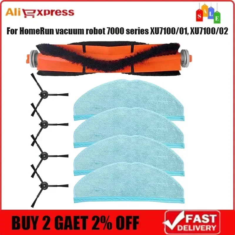

Основная боковая щетка пылесоса, наборы тряпок для швабры для Philips-Homerun 7000 серии XU7100/01, XU7100/02, Karcher-RCV 5, инструмент для домашней уборки