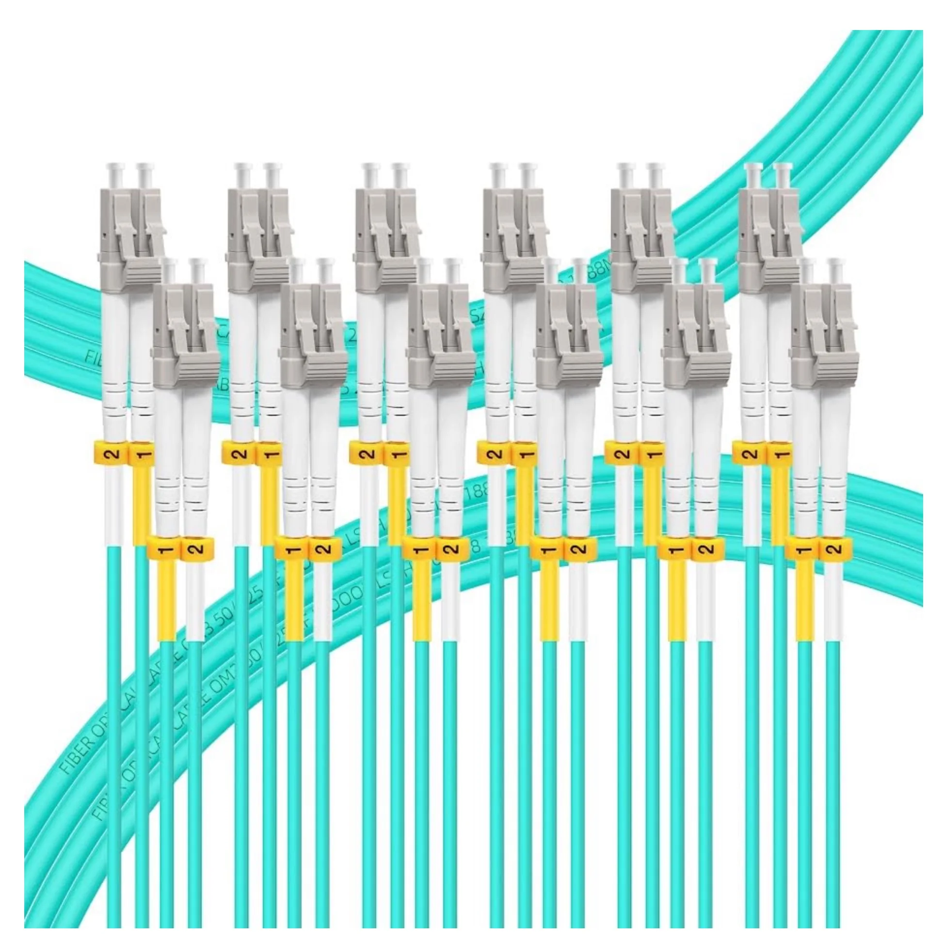 

10Pcs/Lot Fiber Cord OM3 LC UPC-LC UPC Duplex Multimode 3.0mm or 2.0mm Random size Optical Patch Cable