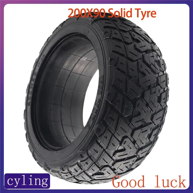 200x90mm Solid Non-Pneumatic Tire for Electric Scooter, Puncture-Proof Flat-Free Rubber Tyre
