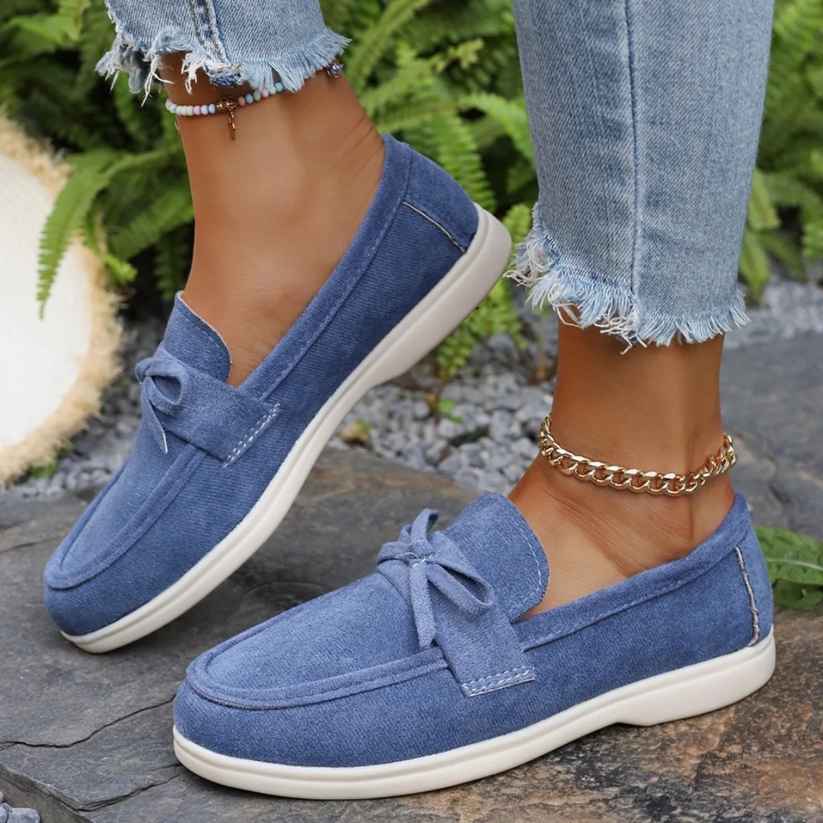 

Новинка 2023 года, женские слипоны из мягкой кожи, легкие однотонные кроссовки на плоской подошве в стиле ретро, удобная женская обувь, Zapatos De Mujer