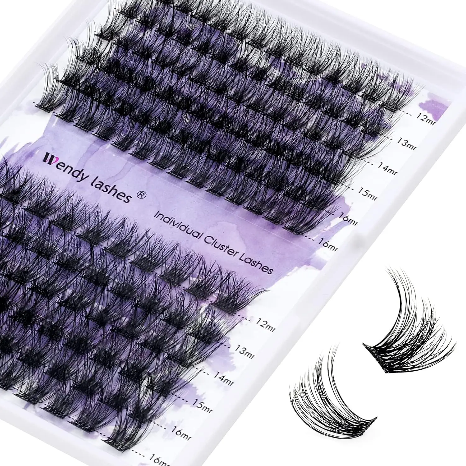 

12-16mm Mixed Lash Clusters, Lightweight, Natural, Wispy, Waterproof, Cat Eye, DIY at Home, D Curl
