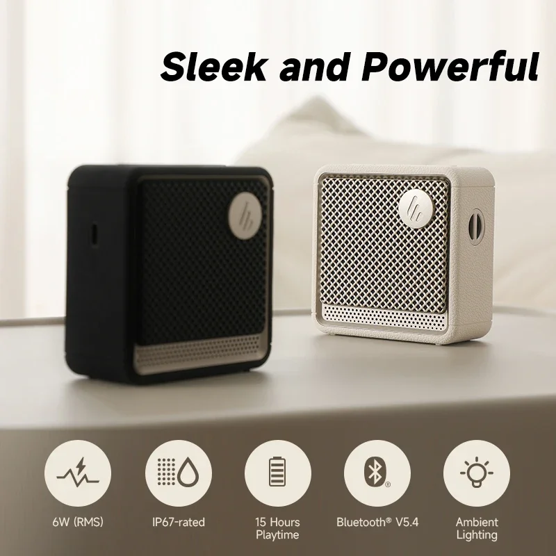 Edifier ES20 Portable Bluetooth Speaker Wireless Outdoor Soundbox IP67 Waterproof RGB Light Show Deep Bass for Travel Party Gift