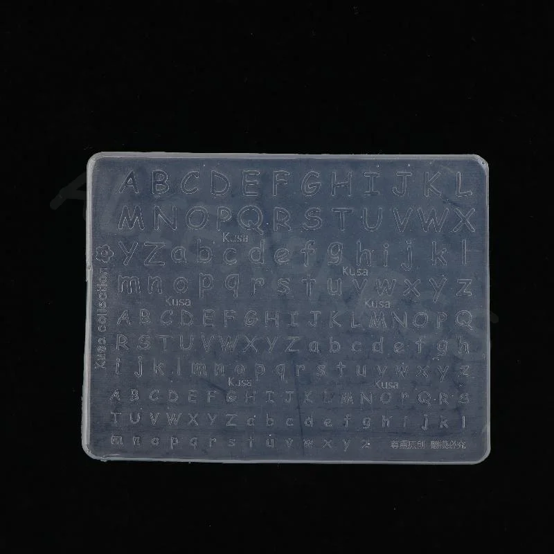 Creative DIY Design Alphabet Pattern Versatile Nail Artistic Tool For Professional & Home UseTransparent Silicone Nail Art Mold