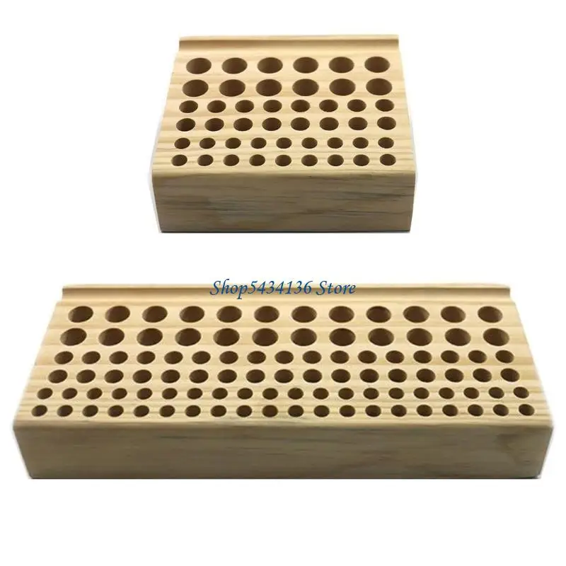 H7ED Leather Holder Tool 46/98 Holes Wooden Leather Craft Tools Rack Stand