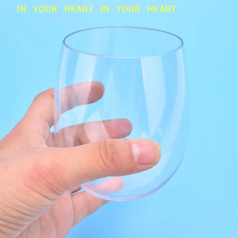 【X】4pc/Set Shatterproof Wine Glass Unbreakable PET Red Wine Tumbler Glasses Cups