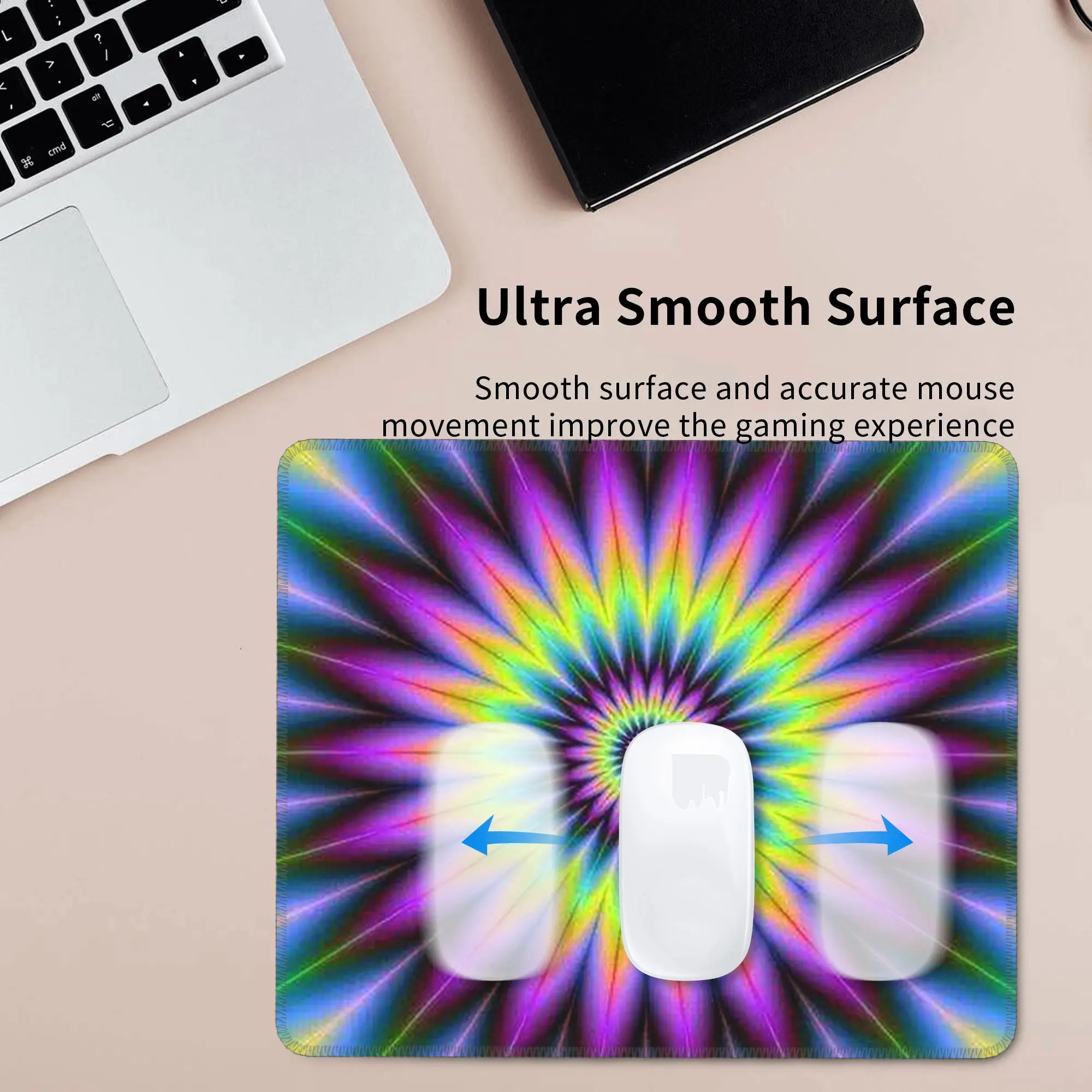 Neon Glow Activated Glow-in-the-Dark Mouse Pad Computer Keyboard Mouse Mat Gamer PC Laptop Desk Mat Accessories Table Mats