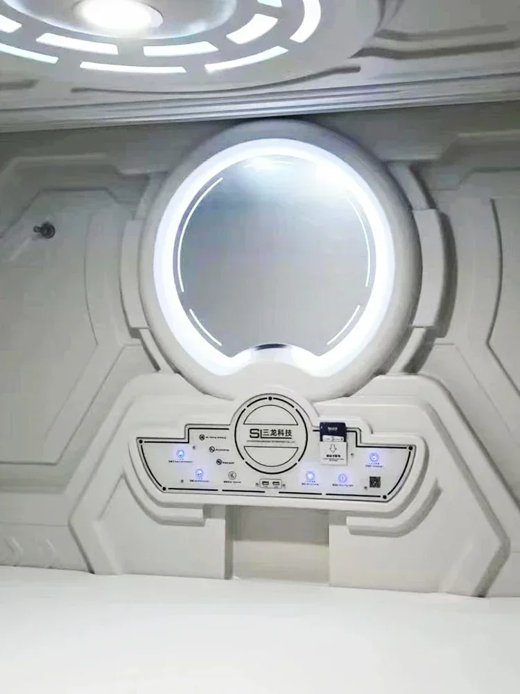 Space Capsule Sleeping Bed Capsule Room Japanese Style B & B E-Sports Hotel Adult Upper and Lower Bunk Qinglv Single Plastic Bed