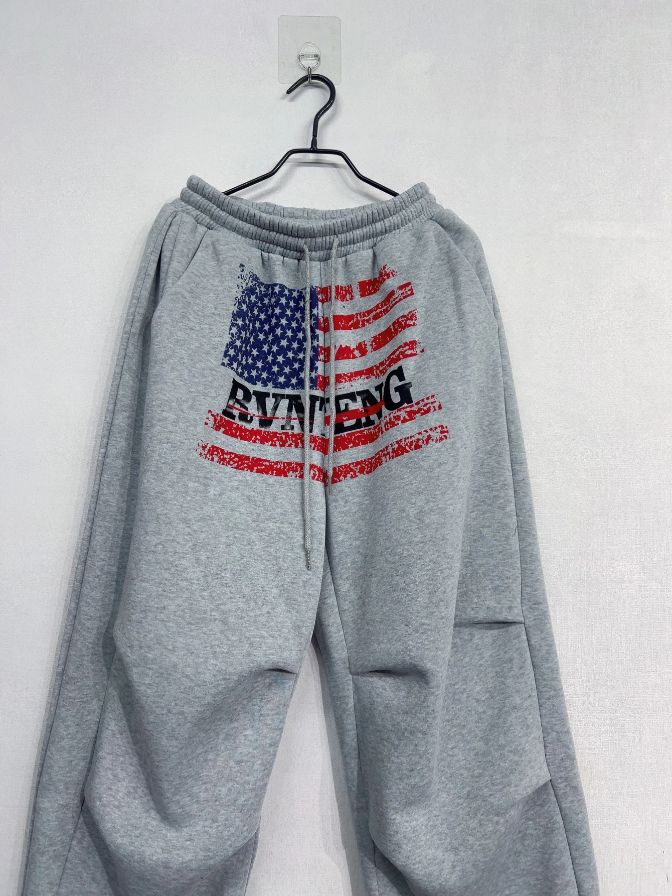 Y2K Damen Nationalflaggen-Print Streetwear Weite Jogginghose Baggy Oversized Hose Grunge Jogger Hosen Acubi 2000er Jahre Kleidung – Detail 3