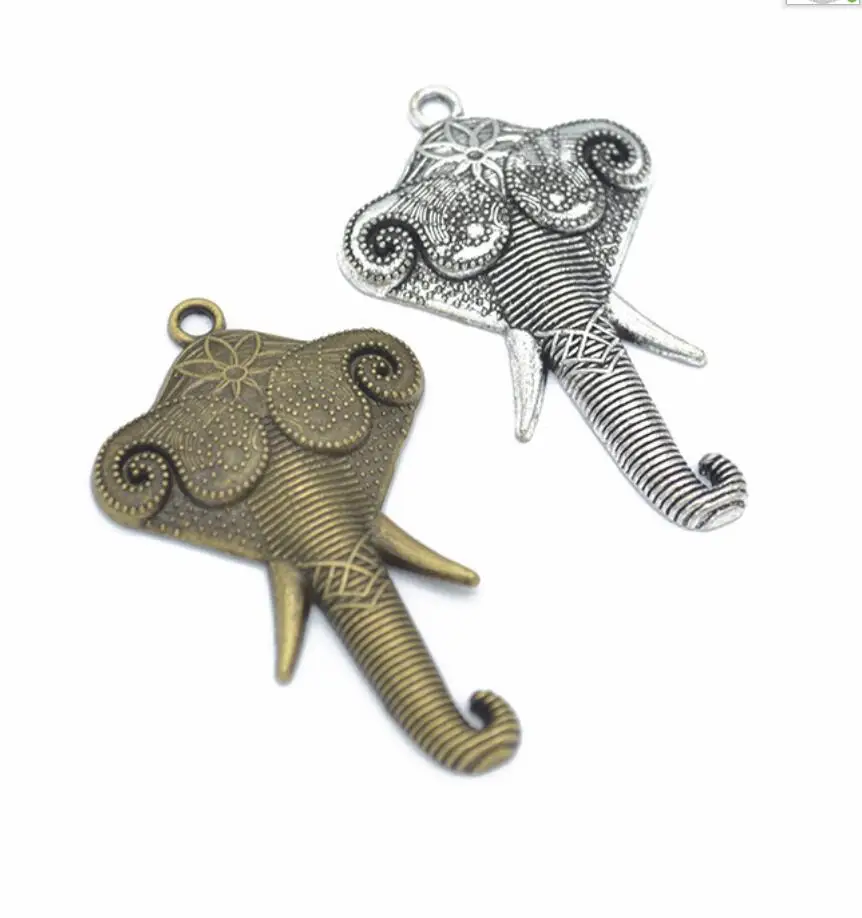 30 pçs encantos adorável elefante 44*26mm tibetano pingentes antigo jóias fazendo diy artesanal artesanato para pulseira colar f0701