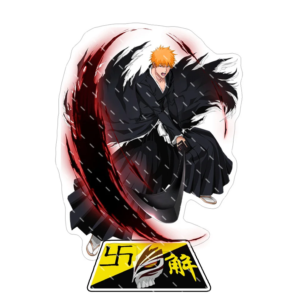 بليتش أنيمي الشكل شخصية الوجهين الدائمة علامة كوروساكي برمجة الاكريليك تقف نموذج زخارف مكتب الدعائم جمع الهدايا #6