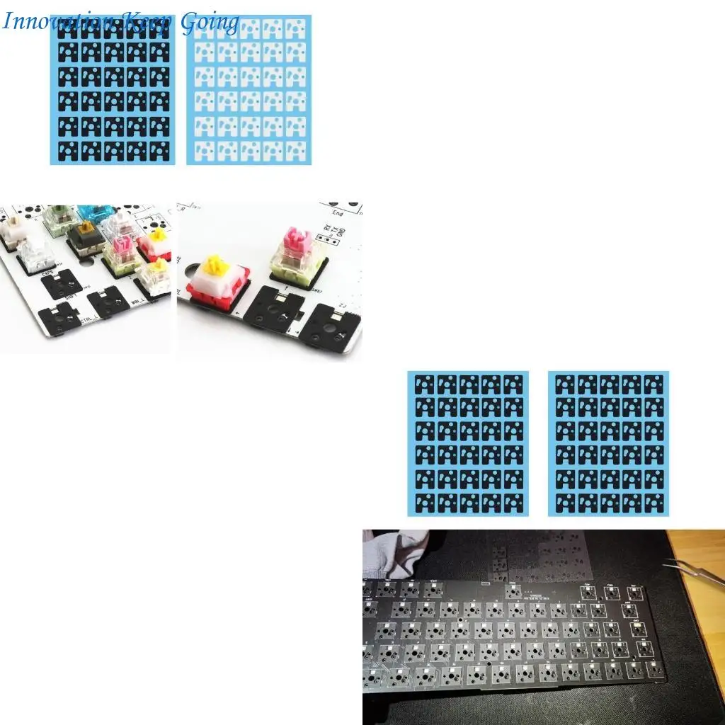 E65C Mechanical Keyboards Stabilizers Film Gaskets Sticker BigKey Adjustment Switches Pad Paper Switches Film Pack of 120Piece