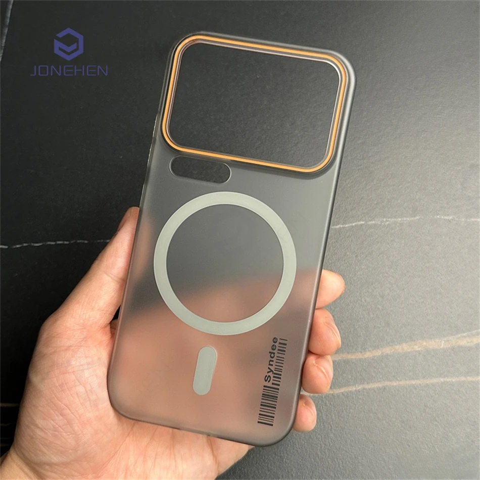 

Ультратонкий матовый чехол со штрих-кодом для беспроводной зарядки Magsafe для Xiaomi Mi 14 15 17 Pro Ultra Mi17, полупрозрачный жесткий чехол из ПК