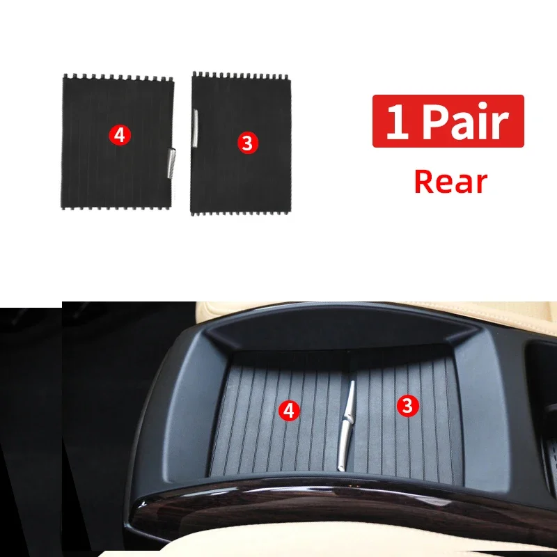 Interior Rear Seat Middle Storage Box Drink Water Cup Holder Sliding Cover Zipper Pull Plat For BMW X5 X6 E70 E71 E72