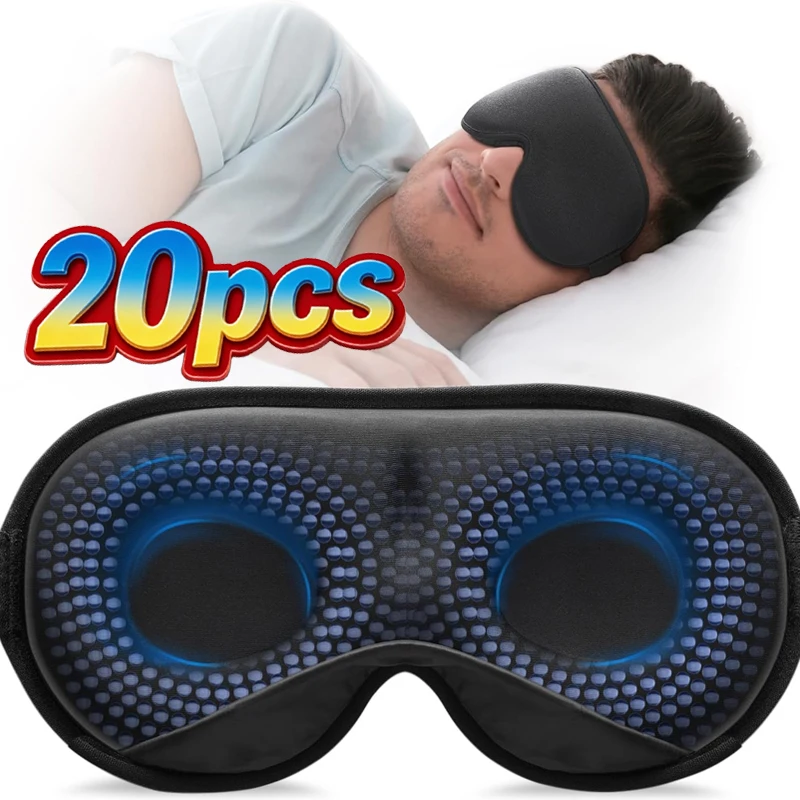 Weighted Eye Mask for Sleeping 3D Contoured Sleep Mask Blackout with Adjustable Strap for Travel Eye Cover Blindfold