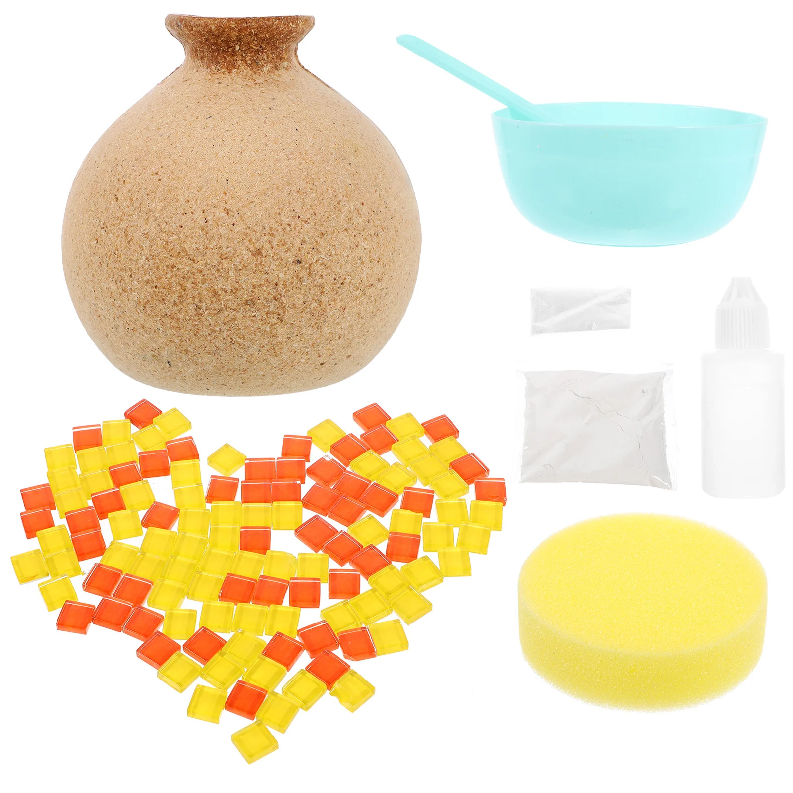 1 مجموعة DIY فسيفساء زهرة زهرية المواد الآمنة تحسين التنسيق تنوعا عطلة الديكور DIY زهرية تشكيلة زهور وعاء