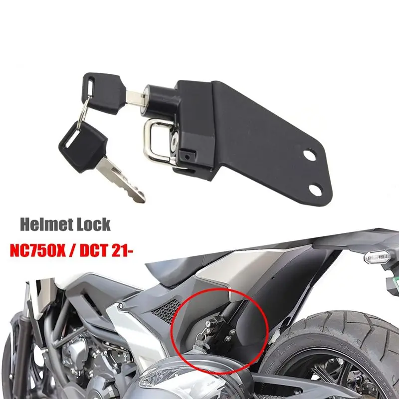 Motorcycle Helmet Lock Side Security With 2 Keys Replacement Accessories For Honda NC750X NC 750X DCT 2021 2022 2023 view 3