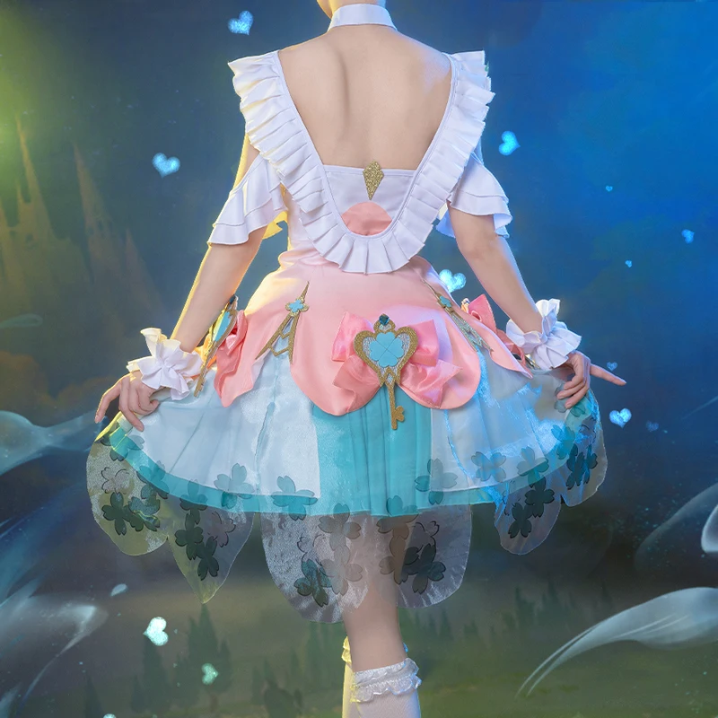 New costume! Arena of Valor cos Yao Valentine's Day Skins same dress time of prayer deer elf fairy cosplay suit