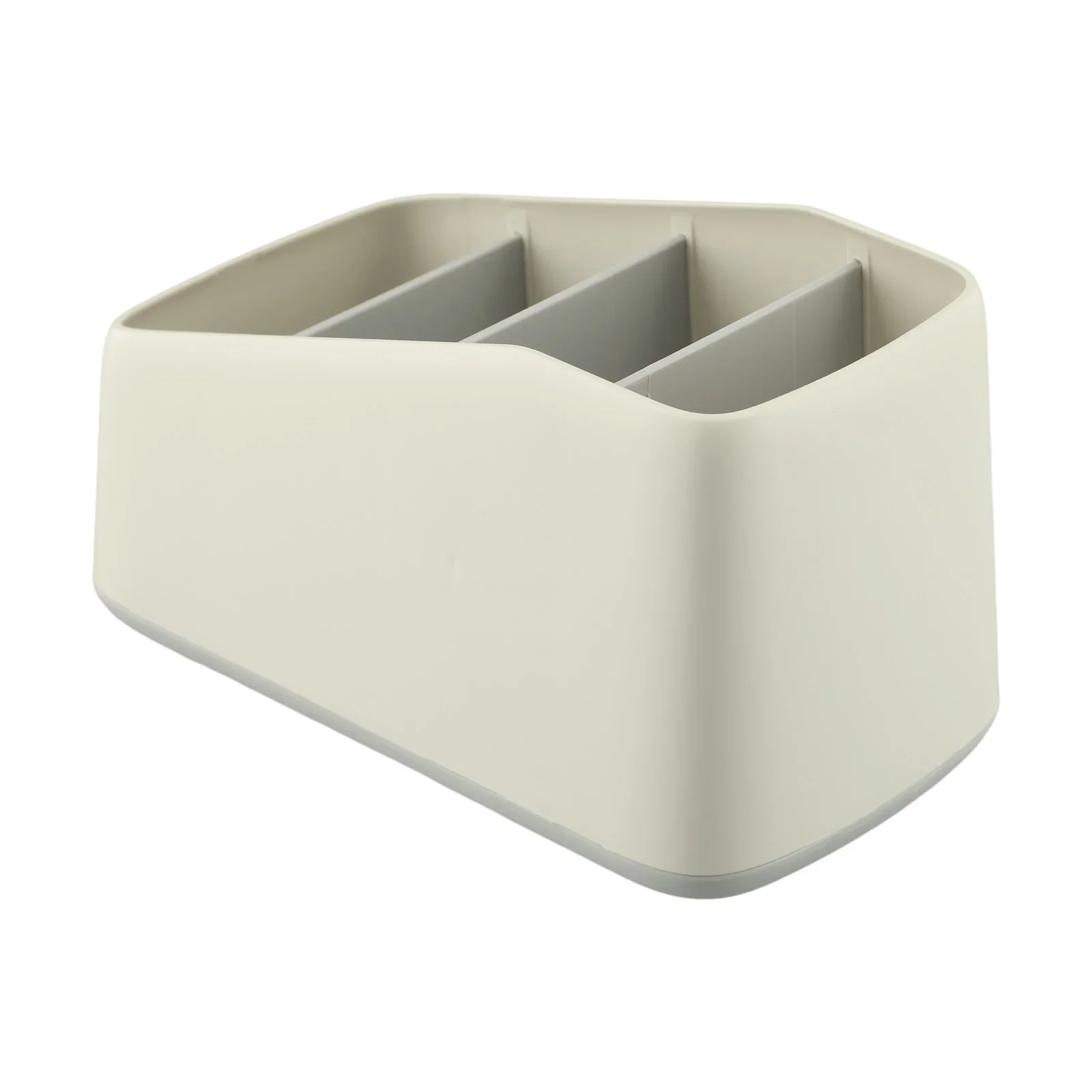 4 Grid Storage Case Desktop Tidy Organizer Variety Of Home Environments Color Options Dirt-resistant Raised Bottom Corners