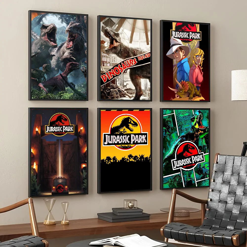 J-Jurassic Park Poster Paper Print Home Living Room Bedroom Entrance Bar Restaurant Cafe Art Painting Decoration