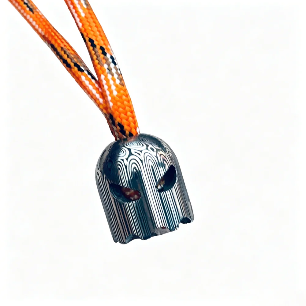 

Подвеска-брелок Damasteel Damascus Ghost EDC из плетеного паракорда с металлическим ножом, для самостоятельного изготовления, для активного отдыха, плетение из веревки для зонта