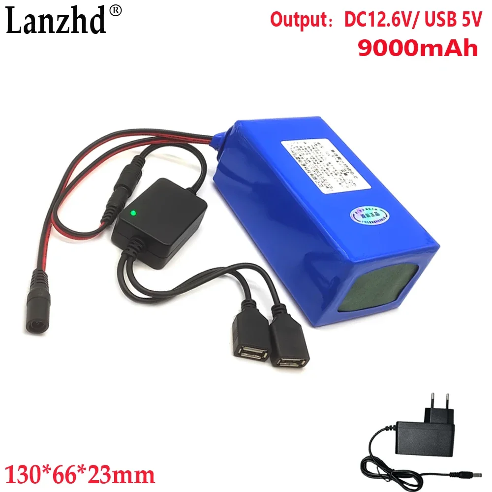 야외 카메라 외부 용 1-10pcs 12V 9000mAh 리튬 배터리 팩 5V USB 주차 모니터링 외부 배터리와 호환 가능