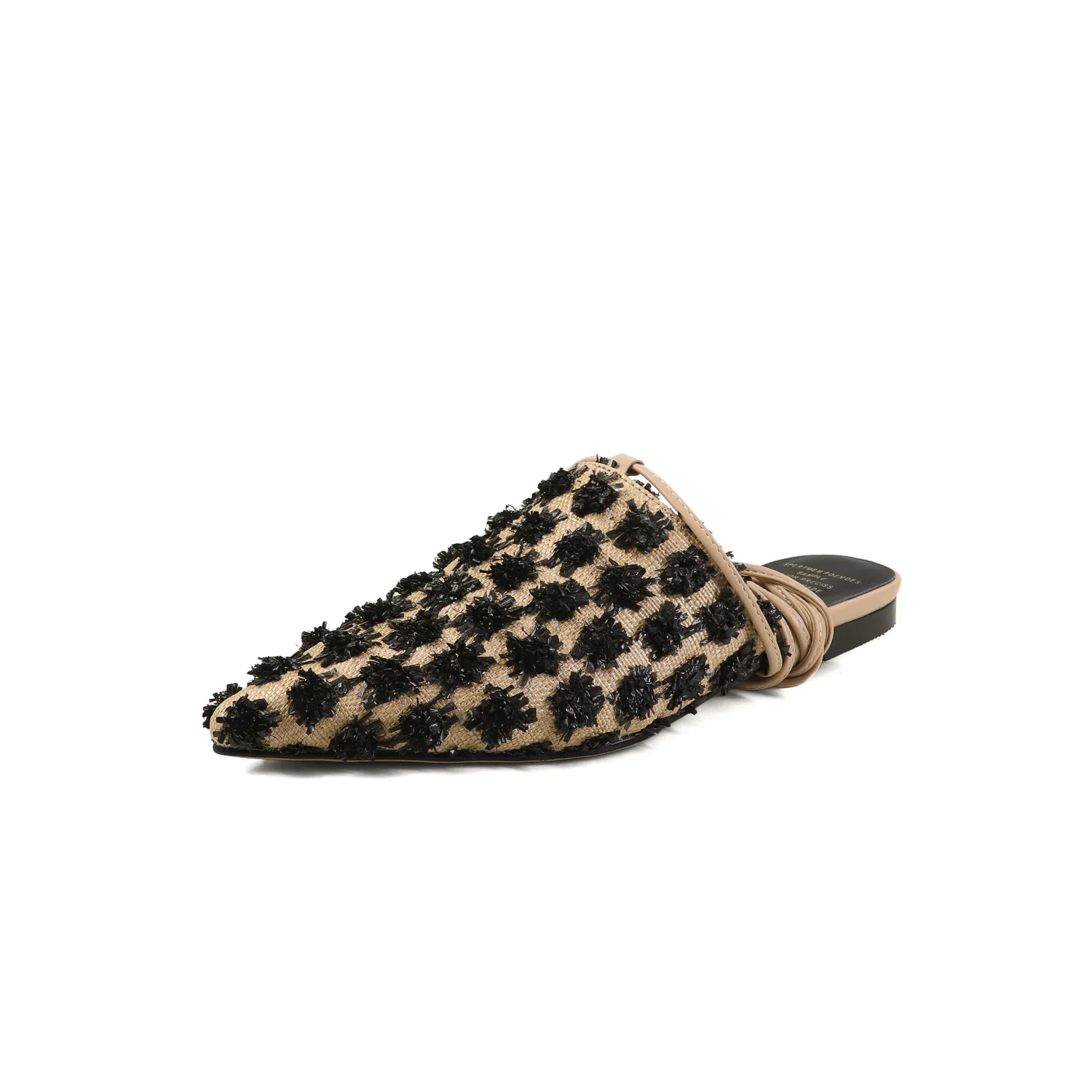 

Женская обувь, новинка 2024, сандалии из натуральной кожи с ремешком на щиколотке, летняя повседневная удобная обувь на плоской подошве, женские сандалии-мюли