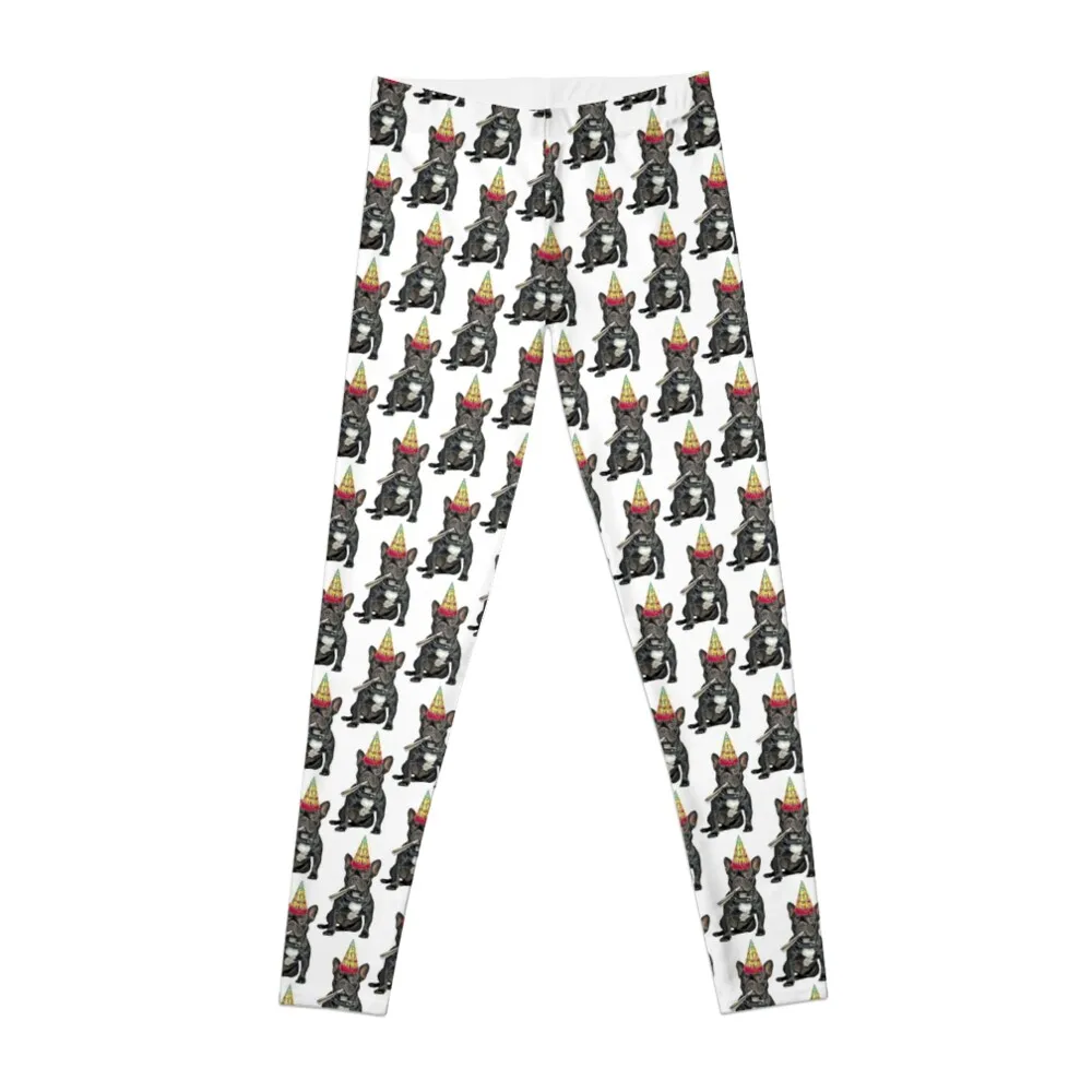 French Bulldog Birthday Leggings sports for push up Pants sport Womens Leggings