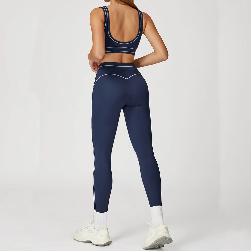 2PCS Yoga Set Fitness Set Tracksuits Female Gym Workout Athletic Wear Women Yoga Suit Sports Bra High Waist Leggings Sportswear