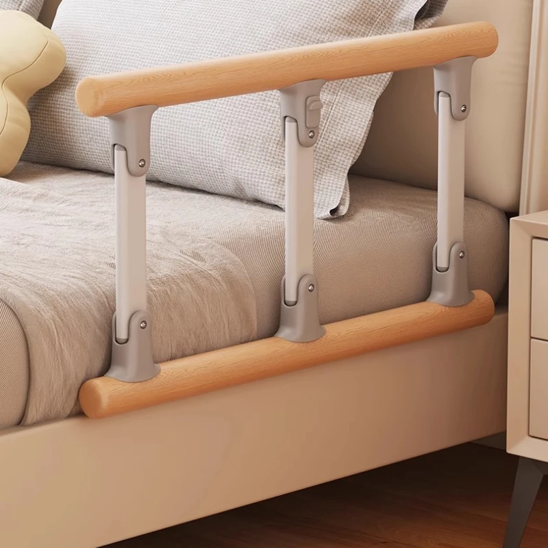 Adjustable Foldable Bed Safety Guardrail System‌ - Universal Assist Bar for Elderly & Kids with Anti-Fall Protection Pad