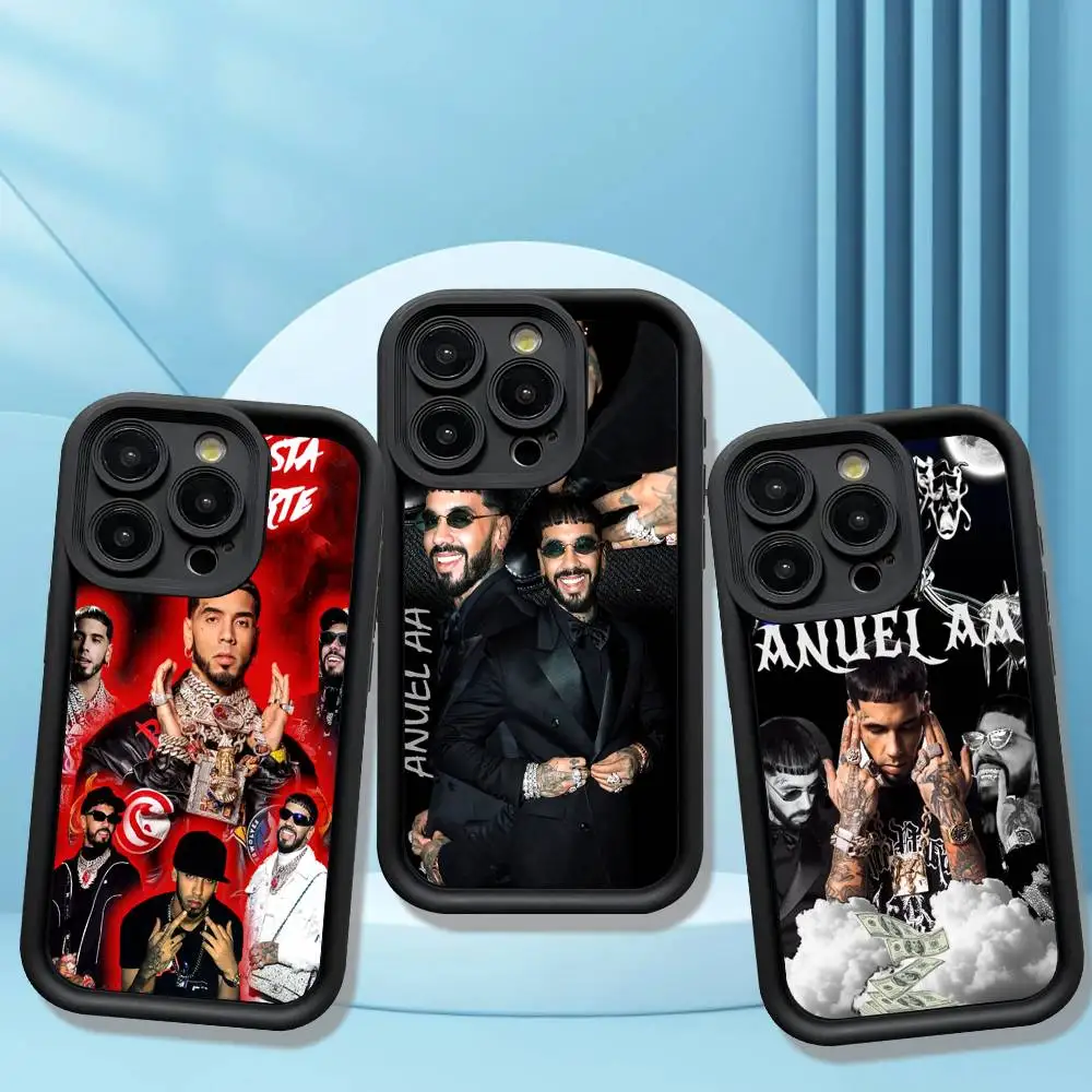 Hot Rapper A-Anuel AA For IPhone 17 15 13 12 11 14 Pro Max X XR XS 16 Plus Shockproof Candy Back Cover
