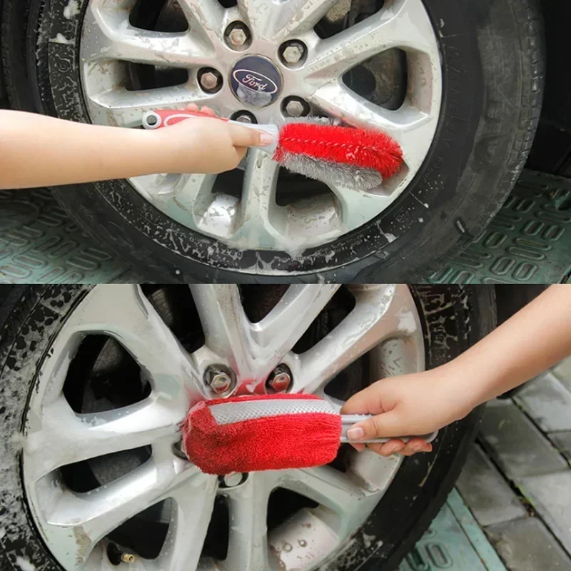 Auto Detailing Cleaner 1/3PCS  Double Head Brushes Air Vent Cleaning Conditioner Grille Duster Wipe Car Interior Cleaning Tools