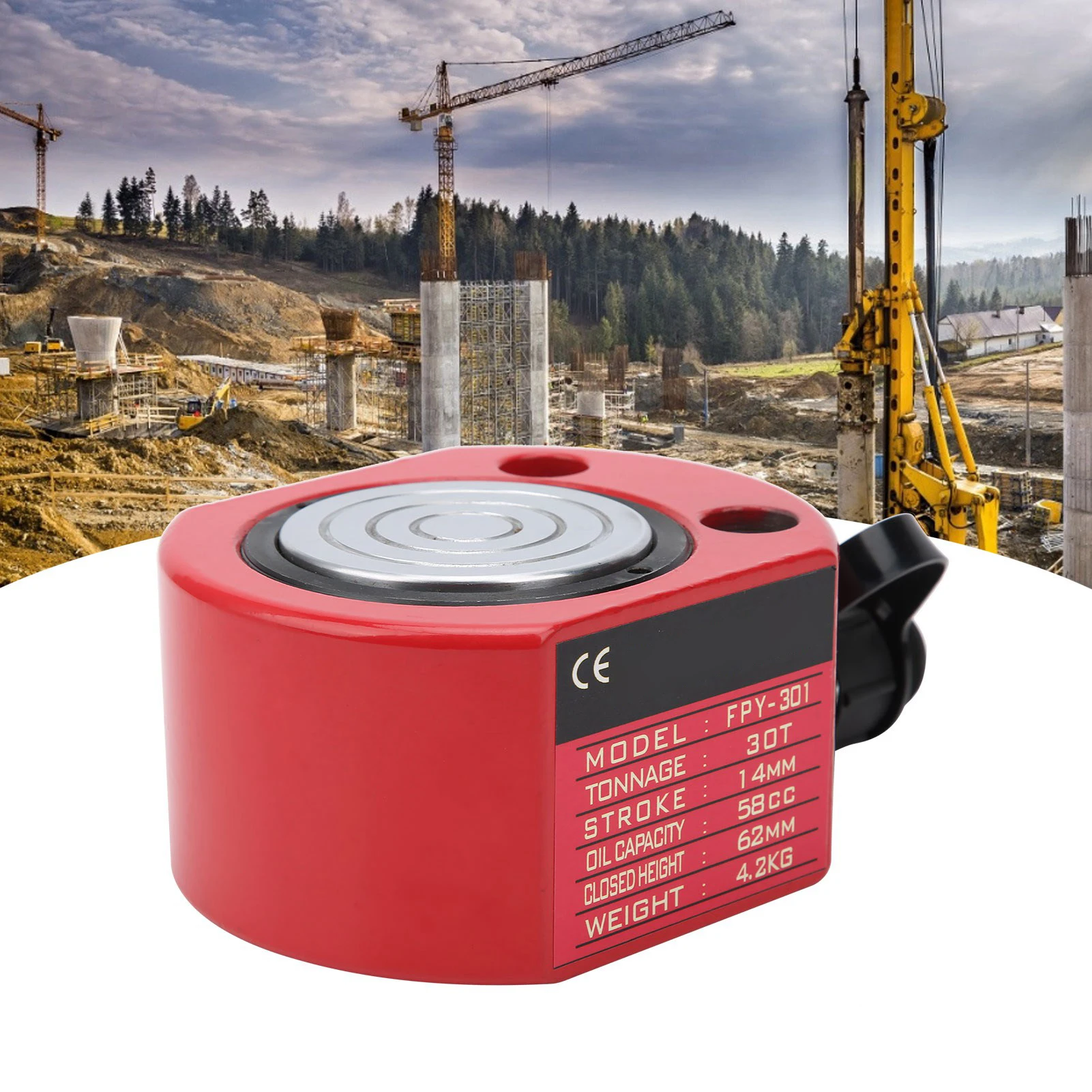 

30T Hydraulic Cylinder Ultra Thin Hydraulic Cylinder 30T 45# Steel Separate Hollow Hole Industrial Tool FPY‑ Hydraulic Tool