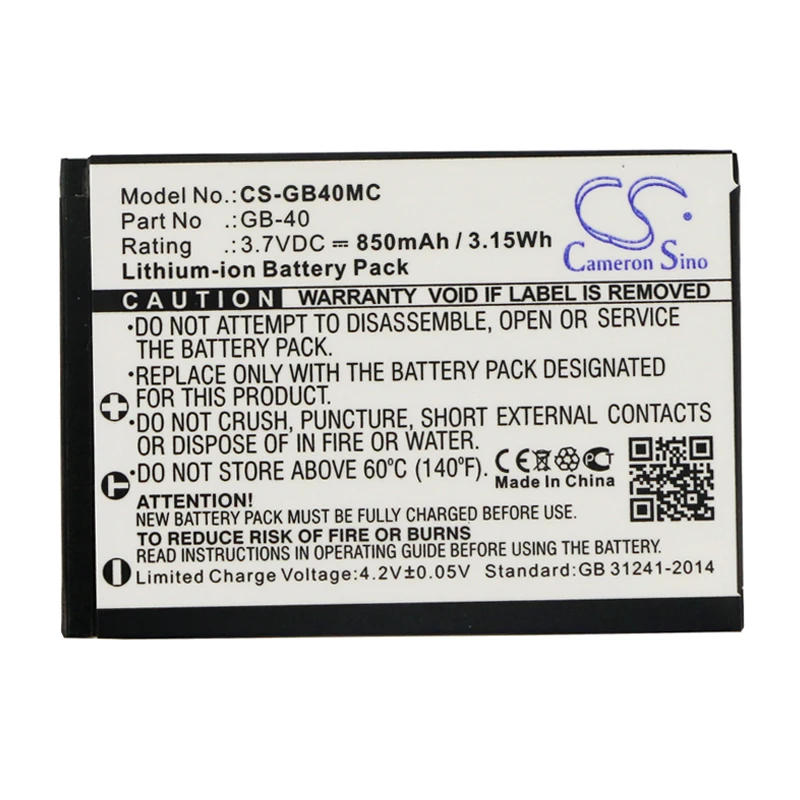 Camera 850mAh  Battery For GE GB-40  General Imaging GB-40 E1040  E1250TW E850 E1030 E1050TW  E1240  H855 E1030  E1040