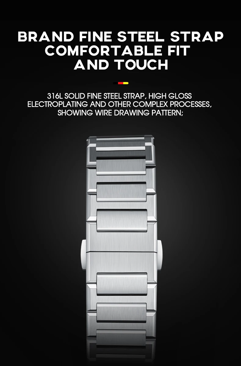 BONEST GATTI ساعة أوتوماتيكية للرجال ساعات فاخرة ساعة يد ميكانيكية عسكرية هيكل عظمي مقاوم للماء حزام فولاذي مضيء من الياقوت #5