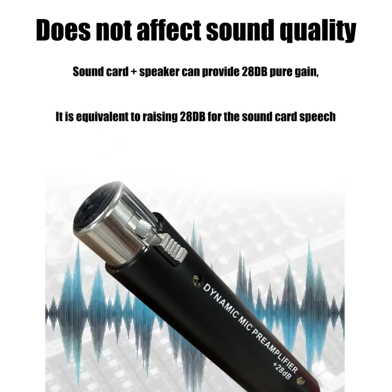 HD1 インライン ダイナミック マイク サウンド ブースター、プリアンプ付き、エンターテイメント ライブ スタジオ用