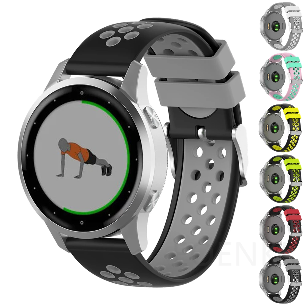 For Garmin Venu 2S Wrist Strap Sport Silicone Watchband For Garmin Venu 2/Vivoactive 4 4s 3/Forerunner 245 645 158 55 Bracelet