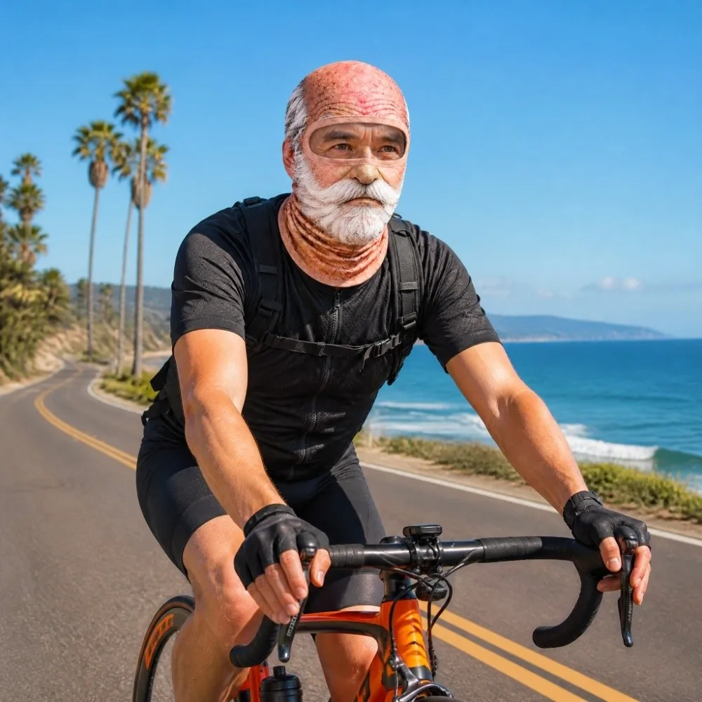 New Thin Thick Optional Cycling Neck Gaiter Funny Windproof Full Face Mask Sun Protection Elastic Helmet Liner Hood Cosplay
