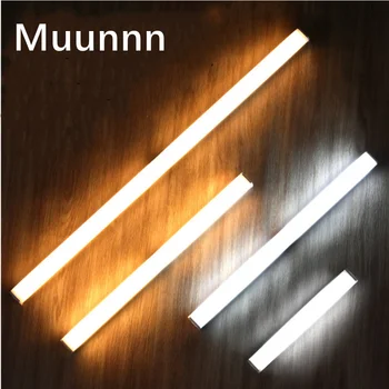 LED nocne światło na czujnik ruchu lampka USB z możliwością ładowania oświetlenie Led do szafki kuchennej oświetlenie 22cm/32cm/52cm aluminiowe diody LED