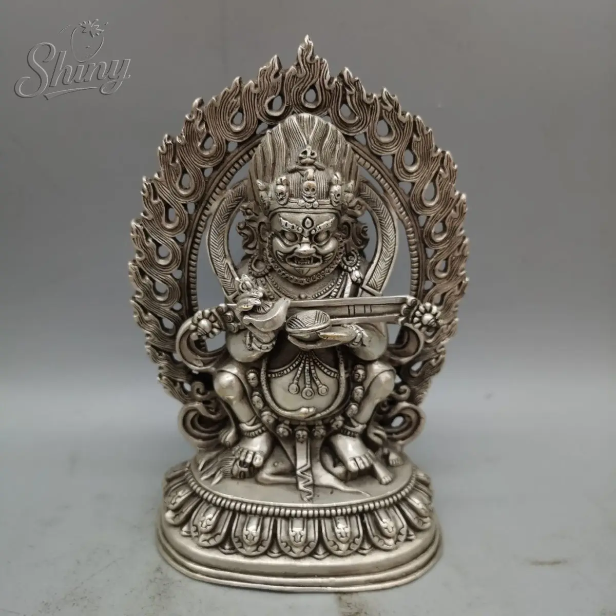 Tibetan Buddhism Mahakala Statue Buddhist Protector Deity Sculpture Feng Shui Family Buddhist Altar Ornaments