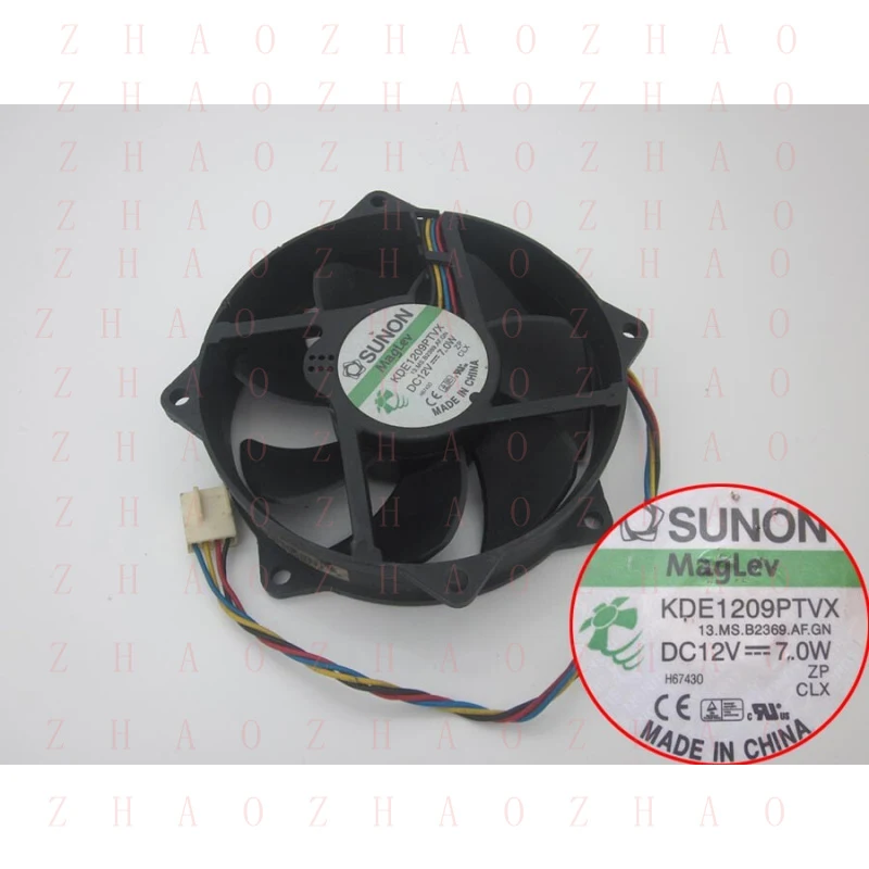 L+ FOR SUNON KDE1209PTVX Server Round Fan DC 12V 7W 4Wire 4Pin 95X95X25mm