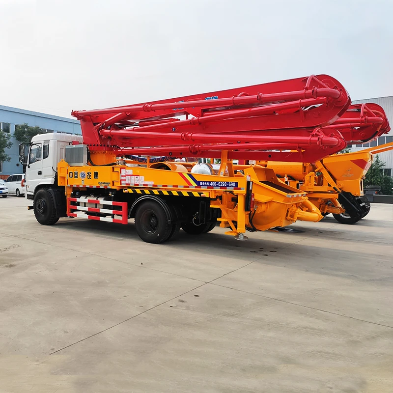 Newest Diesel Engine Hydraulic Pressure Concrete Pumping Truck High Efficiency 25M/H Productivity Motor Sale Construction
