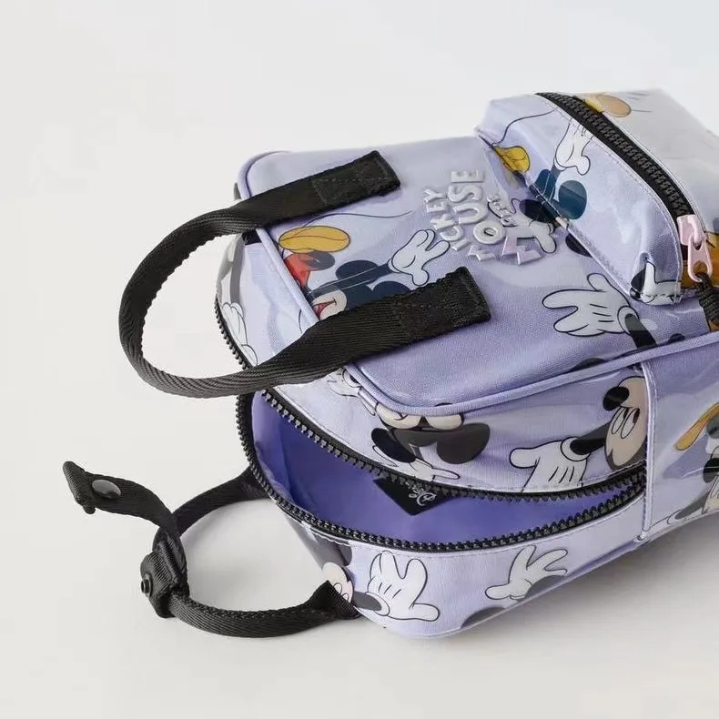 Children\'s Bag Cartoon Fashion Casual Two-shoulder Bags Purple Schoolbags For Boys Girls Mickey Mouse Print Cute Mini Backpack