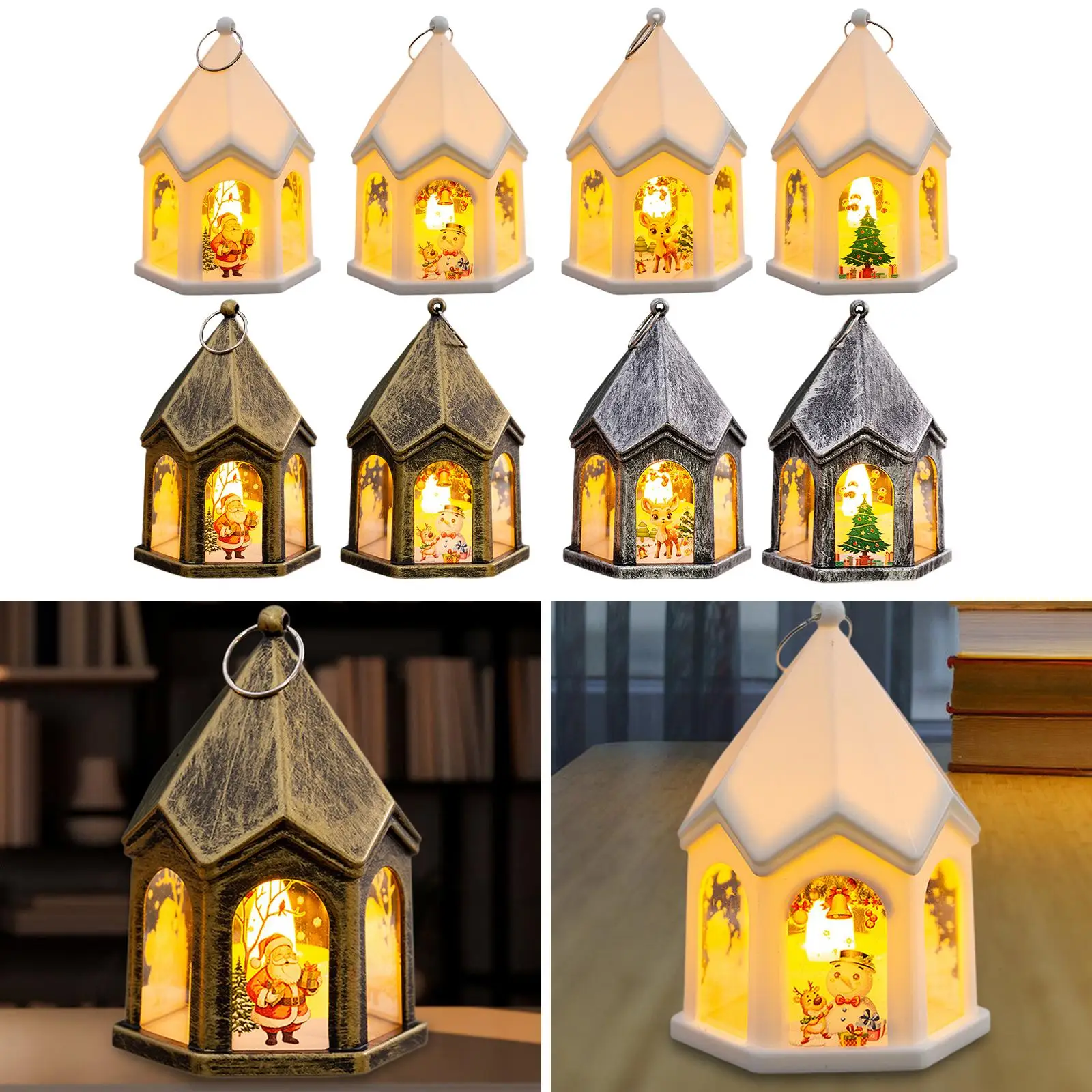 Night Light Christmas Tree Pendants Lighting Decor Childrens Gifts Small Statue