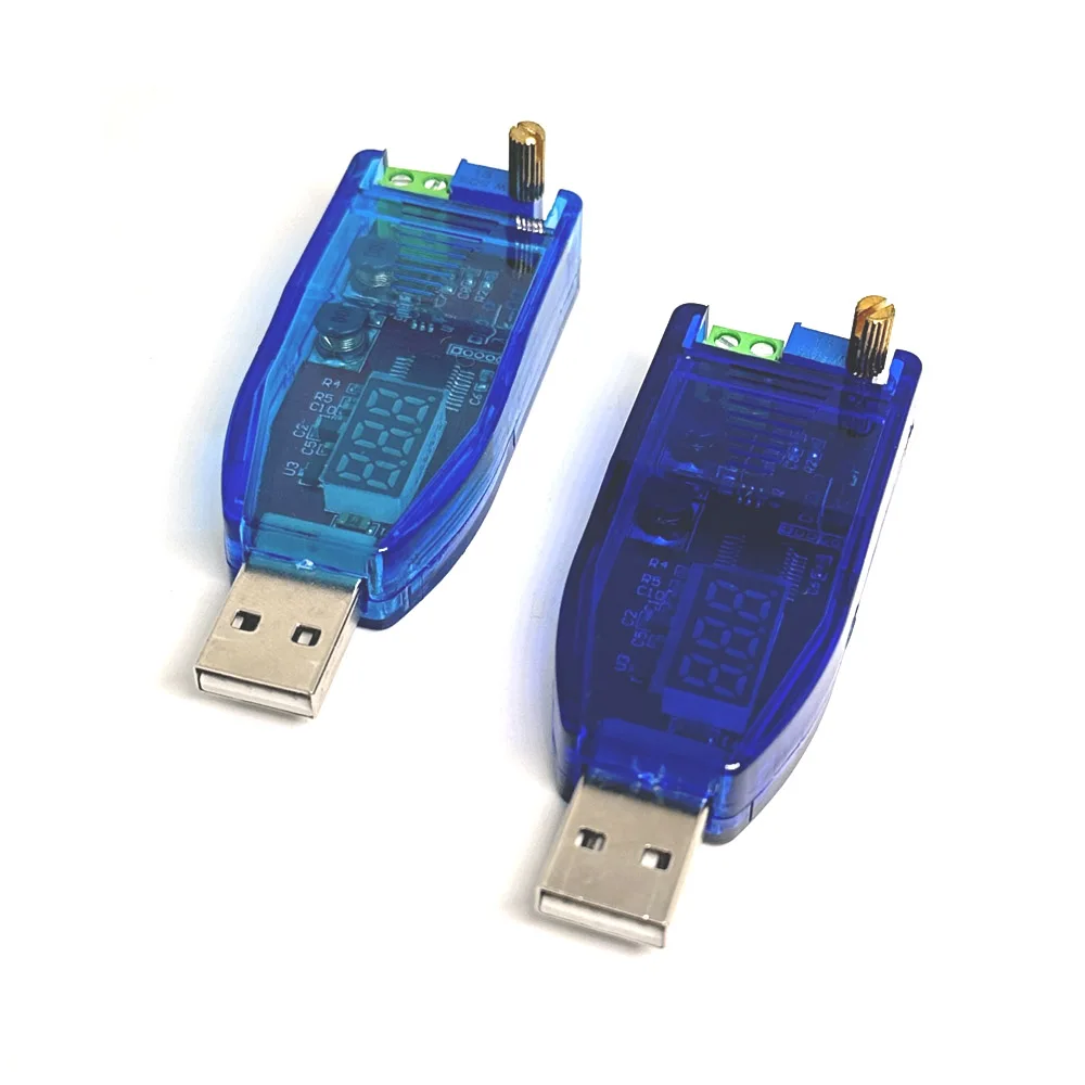 LED DC-DC 5V to DC 1-24V Adjustable Potentiometer USB Step Up/Down Buck Boost Converter Power Supply Voltage Regulator Module