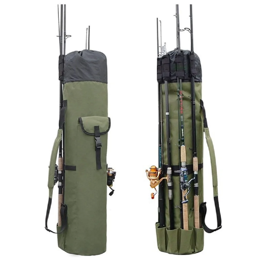 

Outdoor Fishing Rod Bags Durable Oxford Fabric Fishing Tackle Carry Case Waterproof Fishing Pole Storage Bag Holds 5 Poles