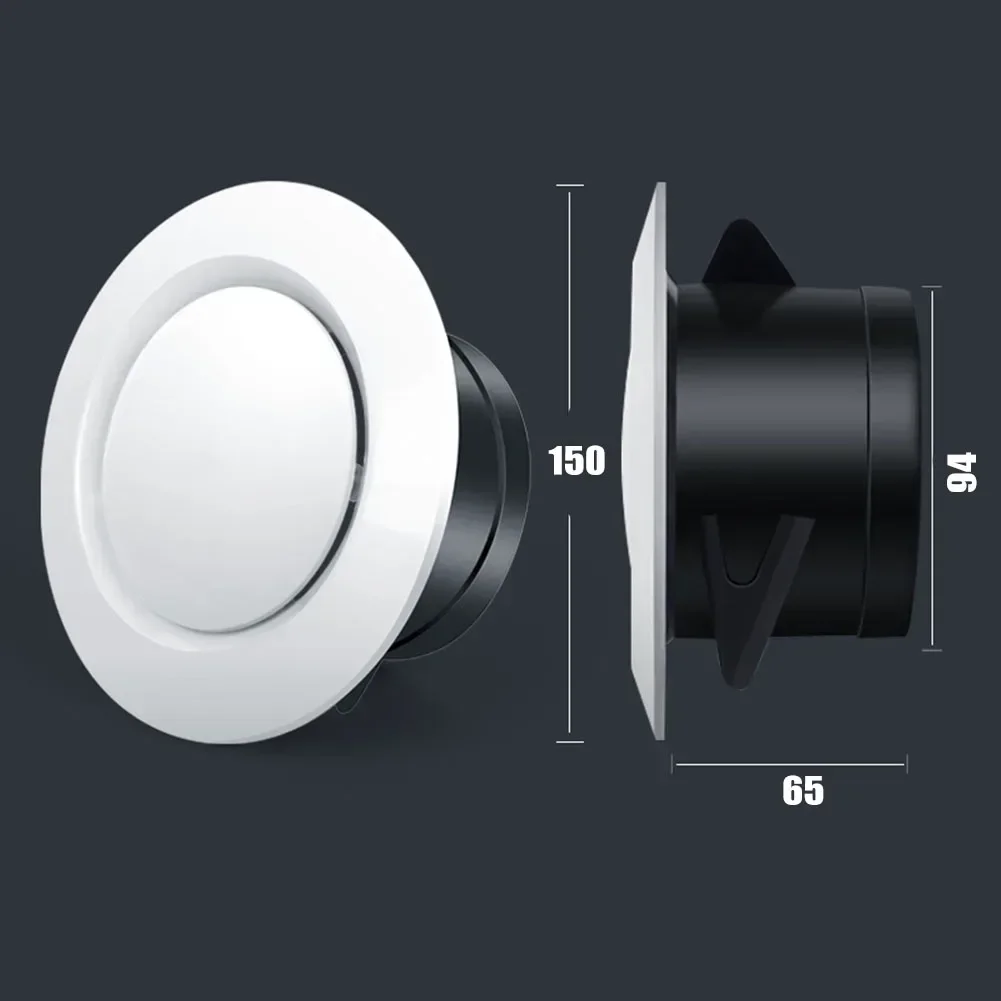 Ablufthaube, ABS-Entlüftungsöffnung, 75 mm, 100 mm, 125 mm, Extraktventilgitter, runder Diffusor, Kanalisierung, Lüftungsabdeckung, Luftvolumen-Kühlung