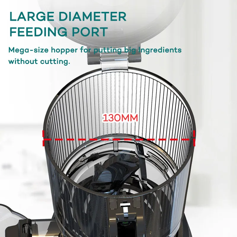 عصارة سيلفر كريست متعددة الوظائف - ماكينة عصارة عشبة القمح والفواكه/الخضروات (محرك 800 وات، تقنية الضغط البارد، سهلة التنظيف)