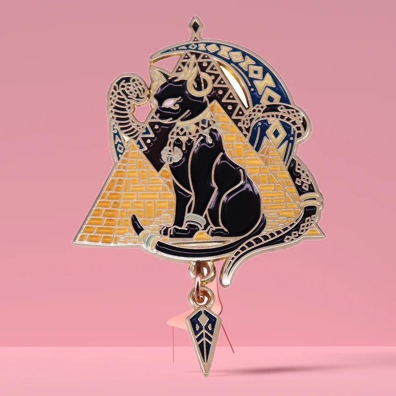 

Ancient Egyptian Pyramid Cleopatra Cat Enamel Pin